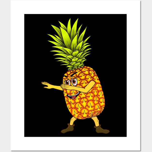 Pineapple dabbing pineapple lover cute pineapple Wall Art by Artardishop